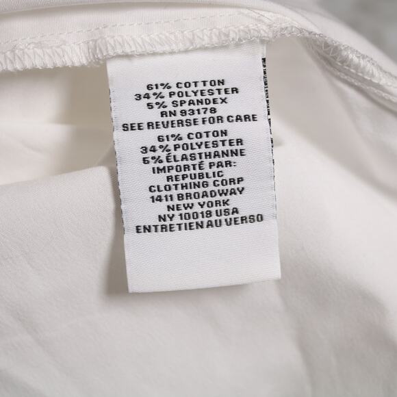 Magaschoni White Oversized Gold Button Shirt Blouse Relaxed Fit Cotton XS NWT - Picture 9 of 12